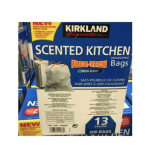 Kirkland Signature 13-Gallon Flex-Tech Scented Kitchen Trash Bags, 200-count